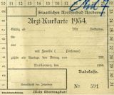 Arzt-Kurkarte 1934