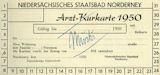 Arzt-Kurkarte 1950