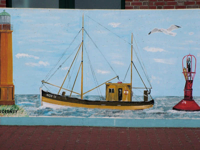 Wilfried Schlegel - Verschiedene Motive an der Hafenmauer (2006)