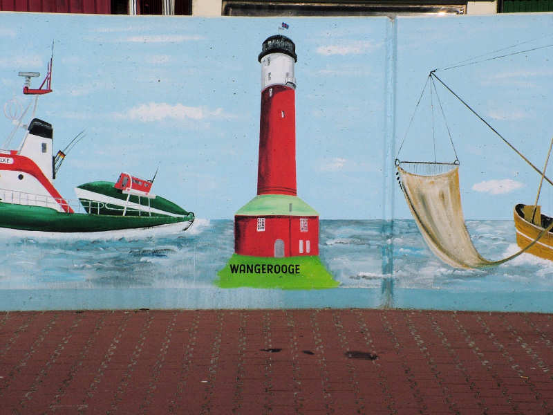 Wilfried Schlegel - Verschiedene Motive an der Hafenmauer (2006)