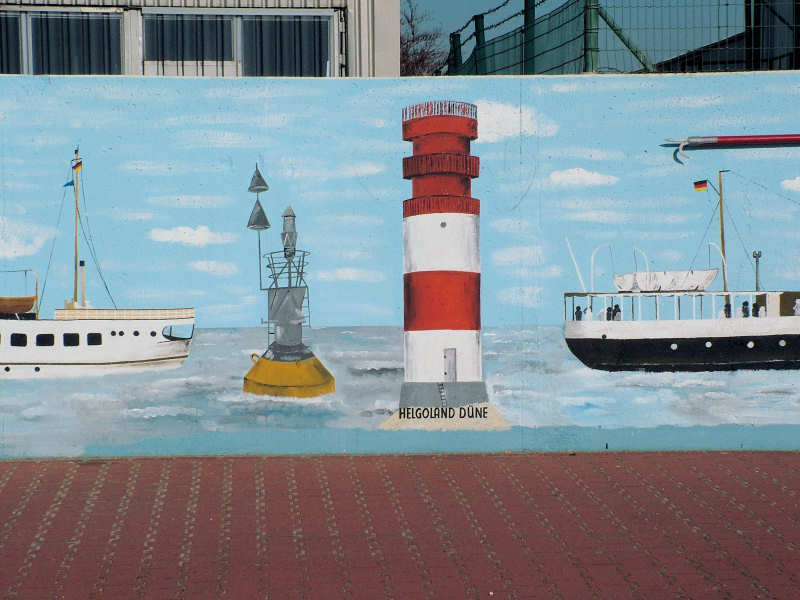 Wilfried Schlegel - Verschiedene Motive an der Hafenmauer (2006)