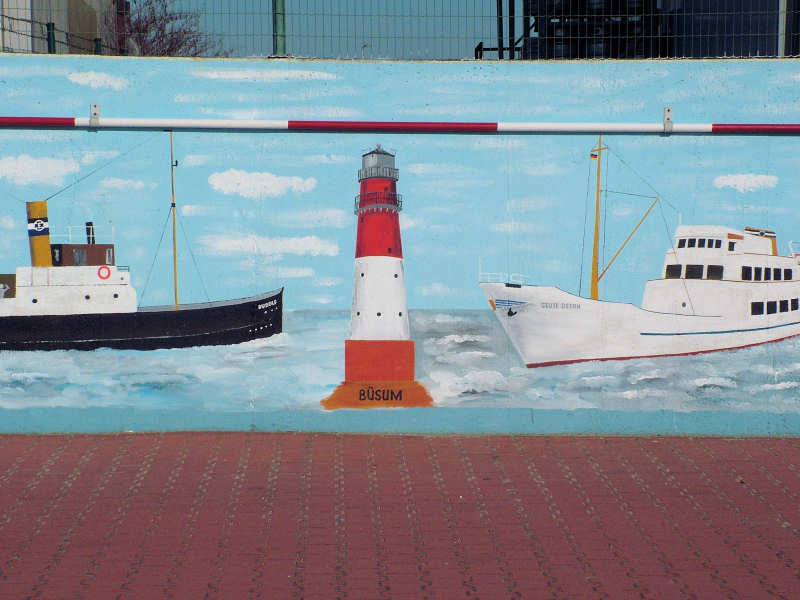 Wilfried Schlegel - Verschiedene Motive an der Hafenmauer (2006)