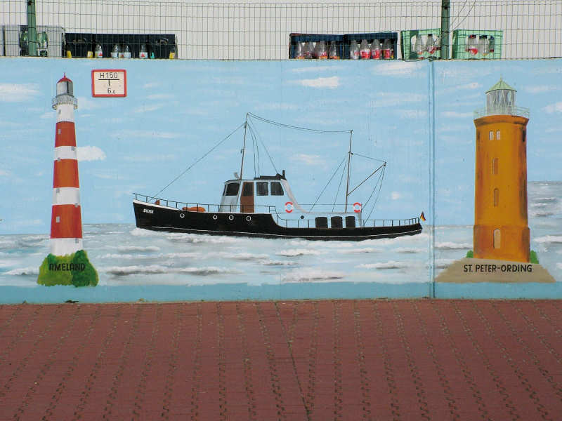 Wilfried Schlegel - Verschiedene Motive an der Hafenmauer (2006)