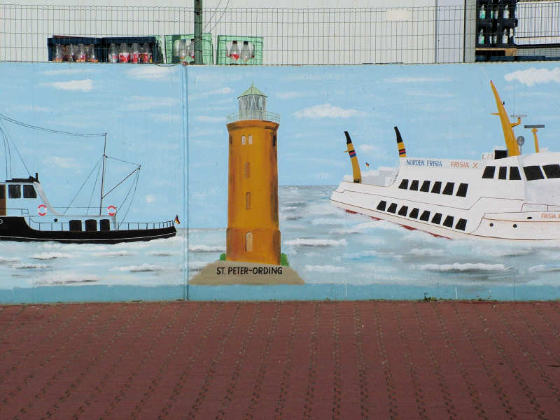 Wilfried Schlegel - Verschiedene Motive an der Hafenmauer (2006)