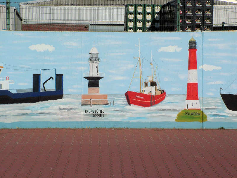 Wilfried Schlegel - Verschiedene Motive an der Hafenmauer (2006)