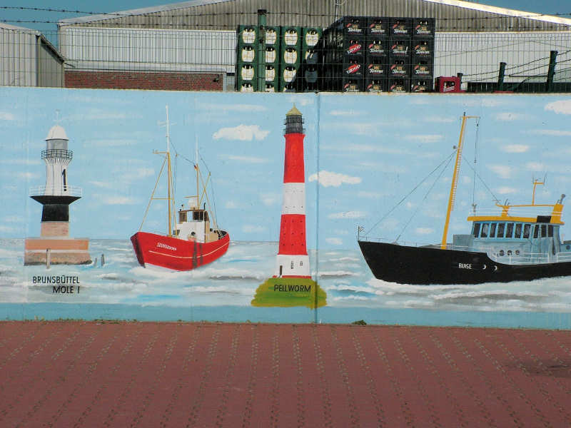 Wilfried Schlegel - Verschiedene Motive an der Hafenmauer (2006)