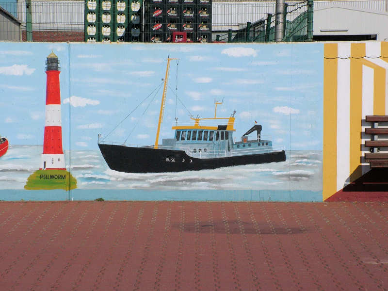 Wilfried Schlegel - Verschiedene Motive an der Hafenmauer (2006)