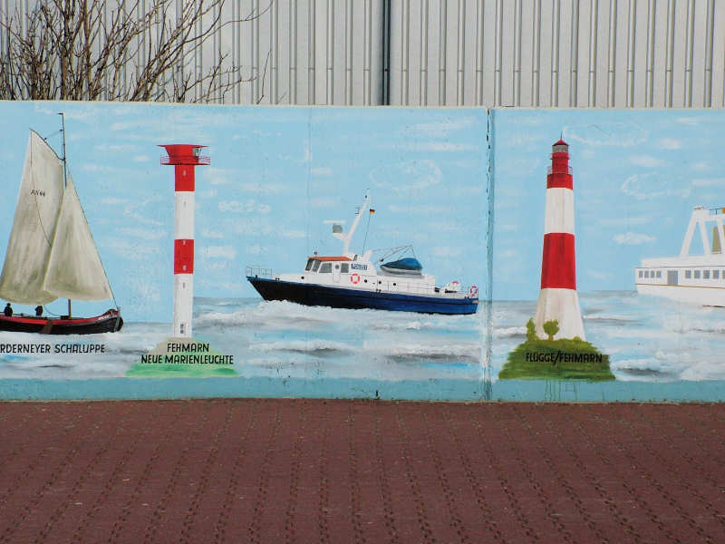 Wilfried Schlegel - Verschiedene Motive an der Hafenmauer (2006)