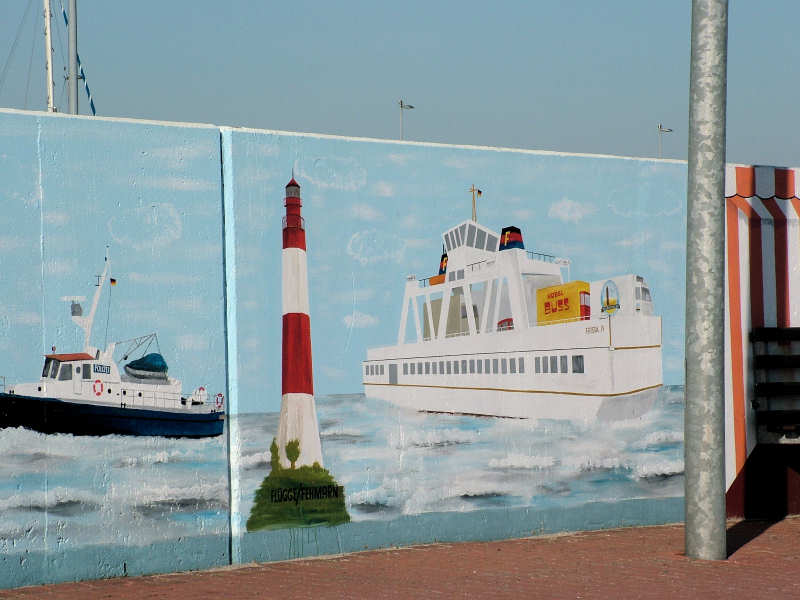 Wilfried Schlegel - Verschiedene Motive an der Hafenmauer (2006)