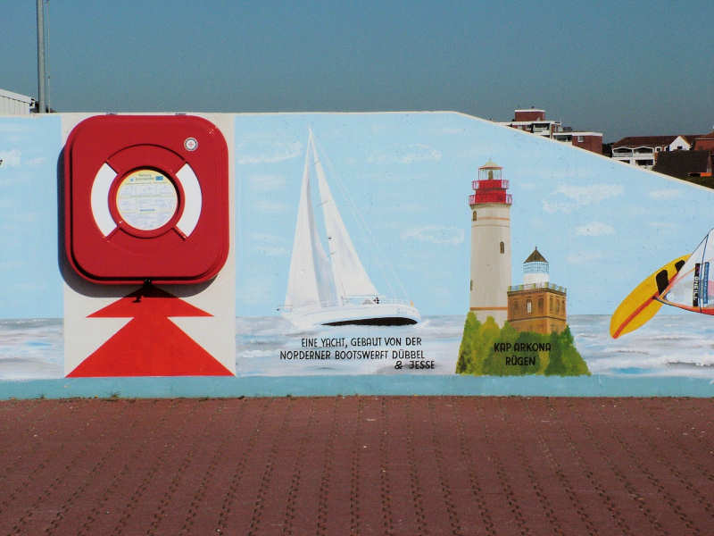 Wilfried Schlegel - Verschiedene Motive an der Hafenmauer (2006)