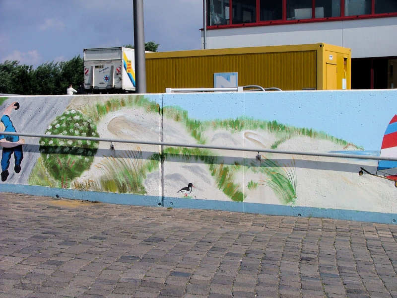 Wilfried Schlegel - Verschiedene Motive an der Hafenmauer (2006)