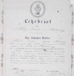 Der Lehrbrief des Gründers ist datiert mit Norderney, 1901