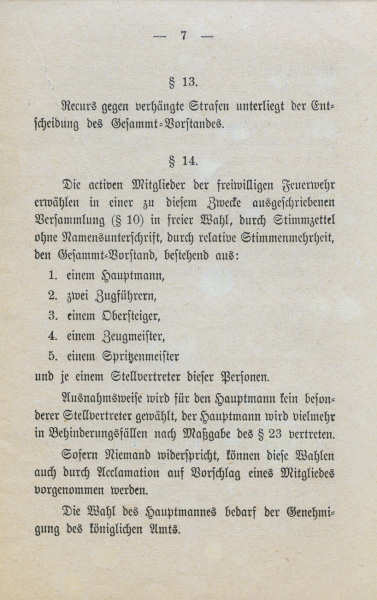 Freiwillige Feuerwehr Norderney - Statuten vom 28.12.1884