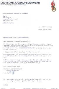 Bestätigung des Antrages am 26.08.1992