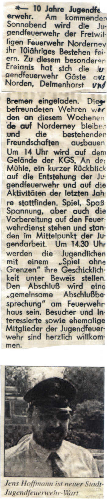 10 Jahre Jugendfeuerwehr auf Norderney - 10.08.2002 10 Jahre Jugendfeuerwehr auf Norderney - 10.08.2002