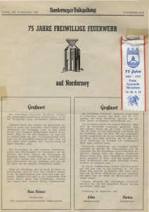 75 Jahre Freiwillige Feuerwehr - 18. - 20.09.1959