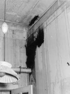 Brandentstehung in der Wohnküche.