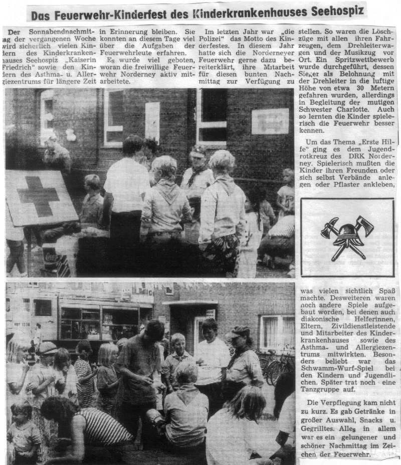 Nachmittag mit der Feuerwehr - 11.07.1989 ab 15.00 Uhr Nachmittag mit der Feuerwehr - 11.07.1989 ab 15.00 Uhr