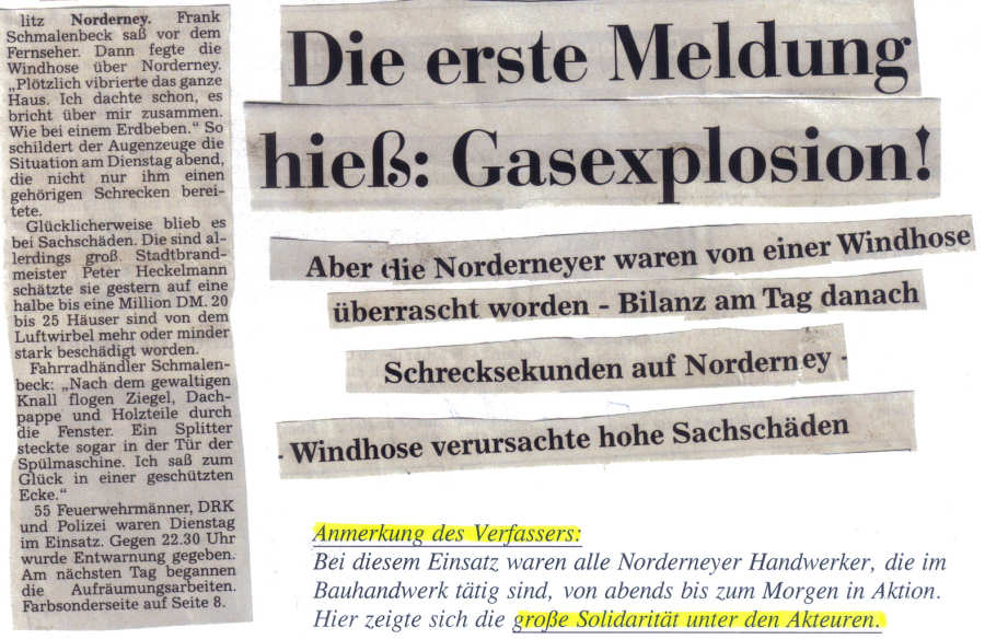 Windhose verursacht hohe Sachschäden