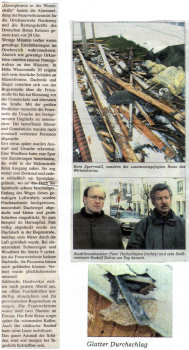 Aufräumarbeiten nach der Windhose