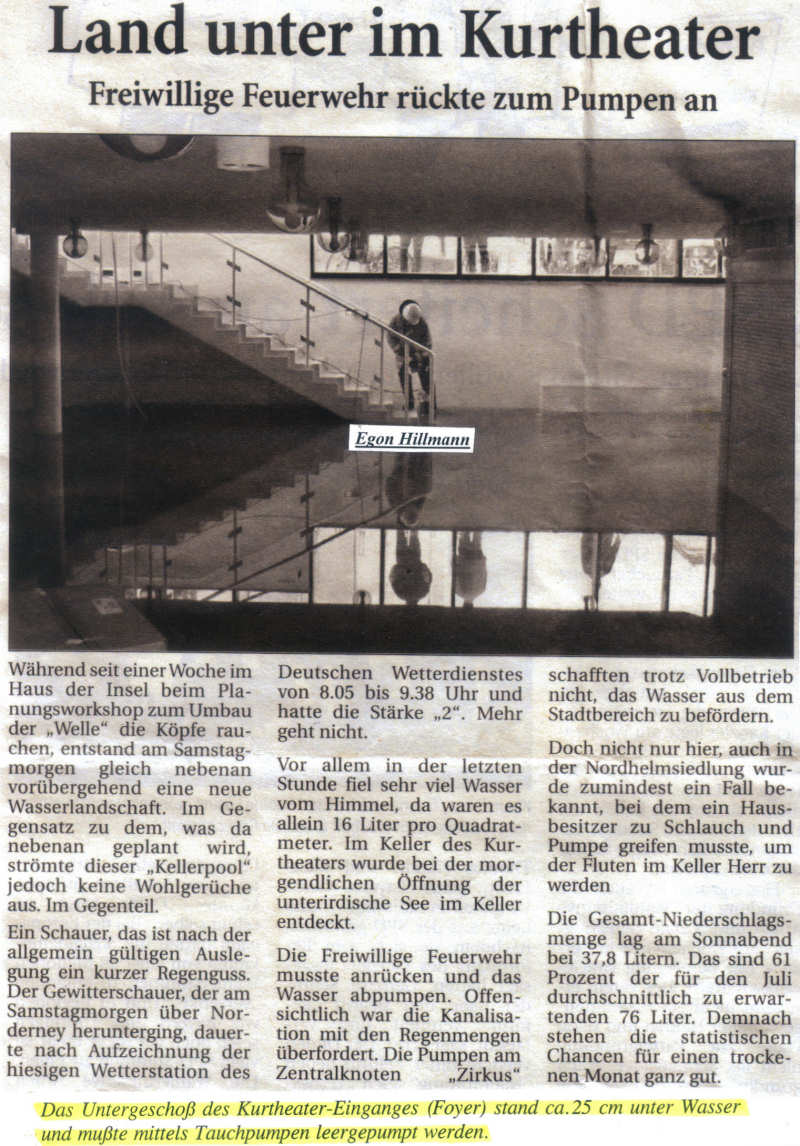 Die elektrischen Tauchpumpen im Einsatz - 03.06.2004