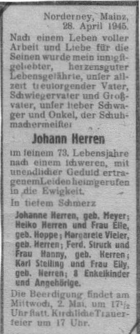 Tambourmajor Johann Herren