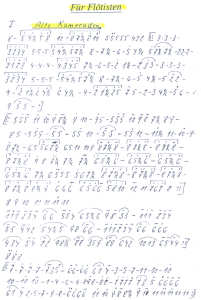 Umgeschriebene Noten von Wilhelm Wolff