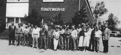 Geschäftleitung und Mitarbeiter der Stadtwerke Norderney heute