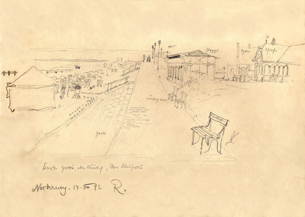 Skizze von Adolf Rettelbusch 14.08.1892