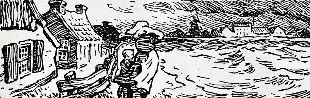 Schwere Sturmflut an der ostfriessichen Küste Schwere Sturmflut an der ostfriessichen Küste