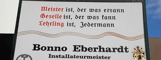 Ein Meister bleibt immer Meister