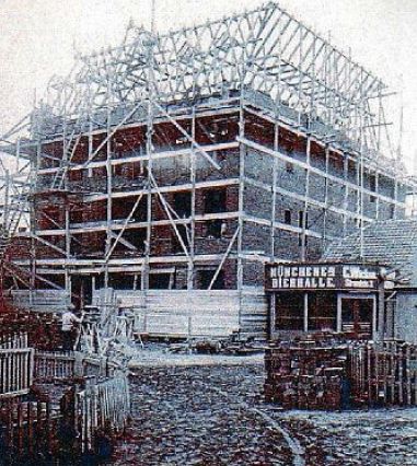 Hotel "Kaiser Franz Josef" in der Strandstraße 2 im Rohbau um 1888