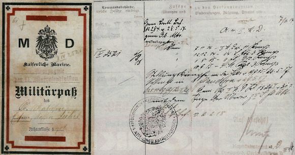Militärpass der Kaiserlichen Marine