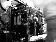 historische Druckmaschine Marke MAN,