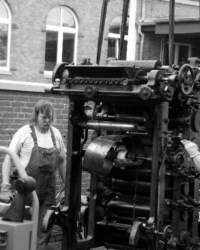 historische Druckmaschine Marke MAN