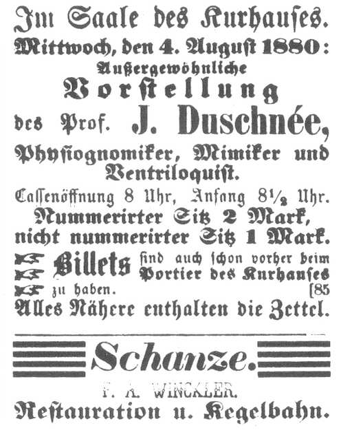 Zeitungsanzeige