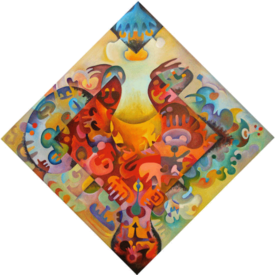 "Auf der Spitze stehend" (07/81 - 80 x 80)