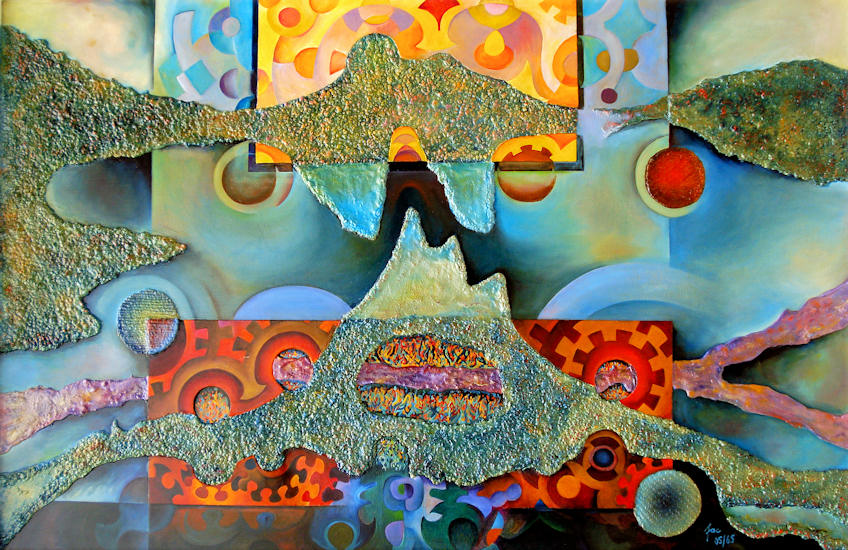 "Planetenlandschaft" (05/65 - 120 x 80)